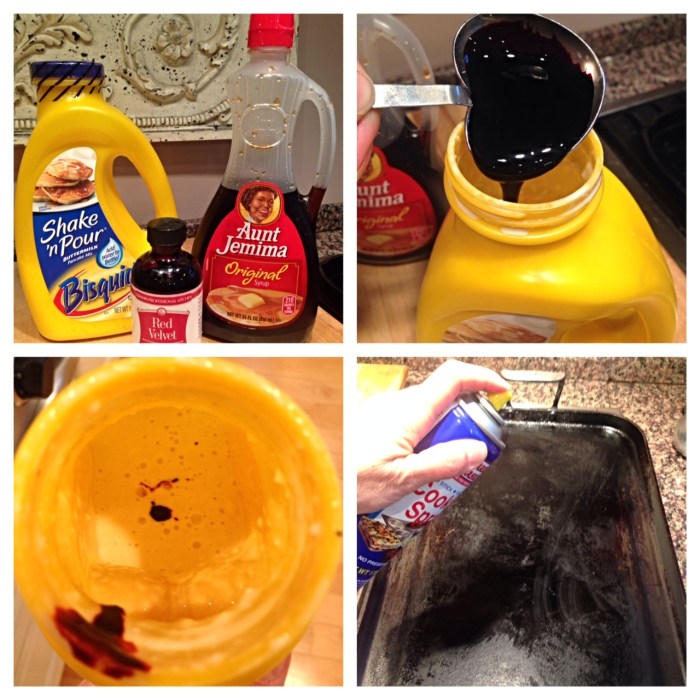 Valentine red velvet pancakes 1