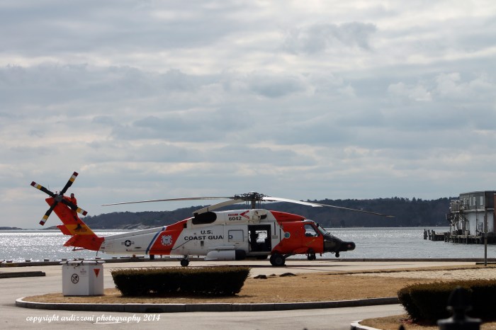 March 20, 2014 Helicopter at the Station