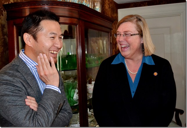 Tatsuki Tomita and Mayor Kirk