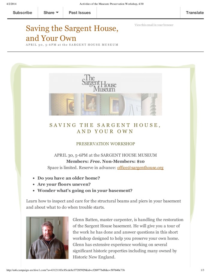 Activities of the Museum...ervation Workshop, 4-30.pdf