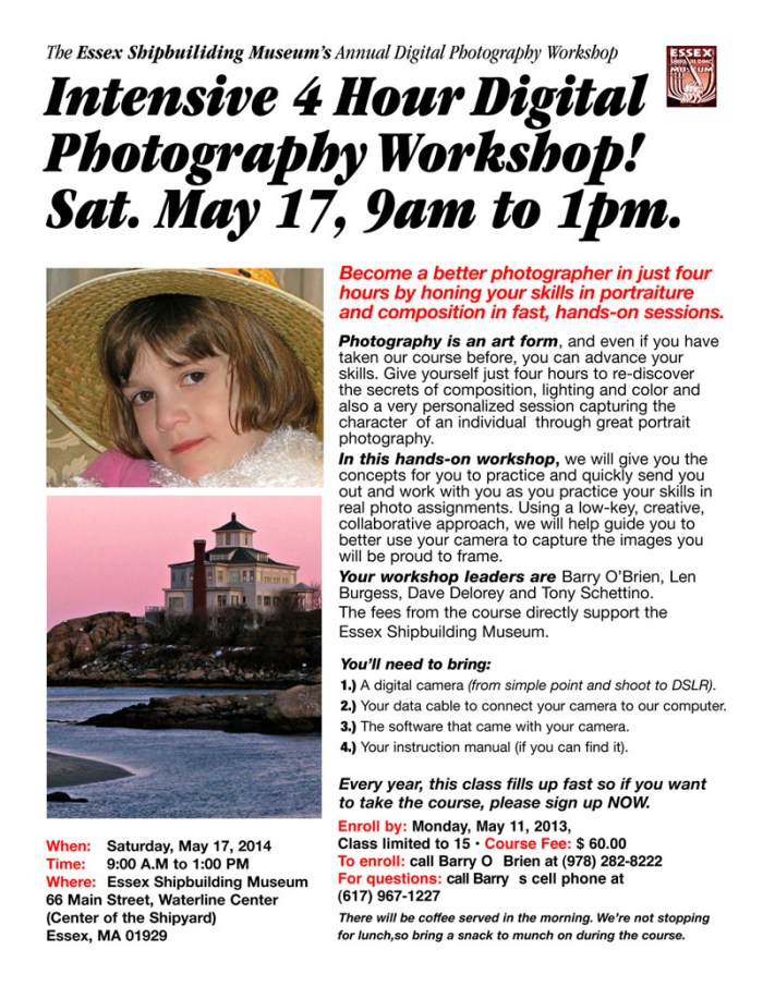 digital photography workshop poster copy