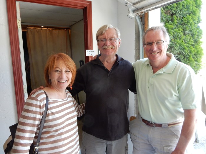 Mike with some visitors on Saturdays open house