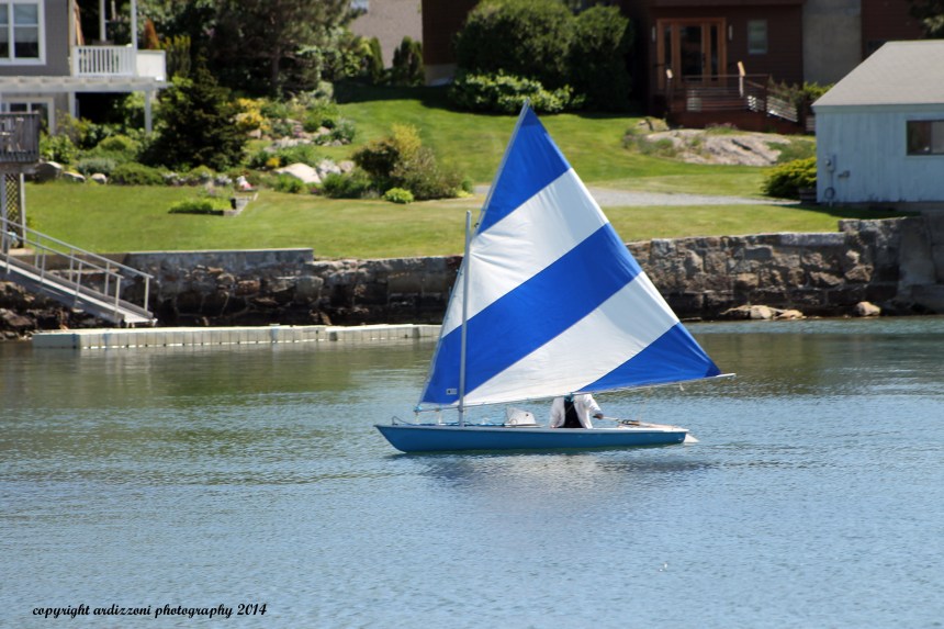 June 4, 2014 who is behind the blue and white strip sail boatt