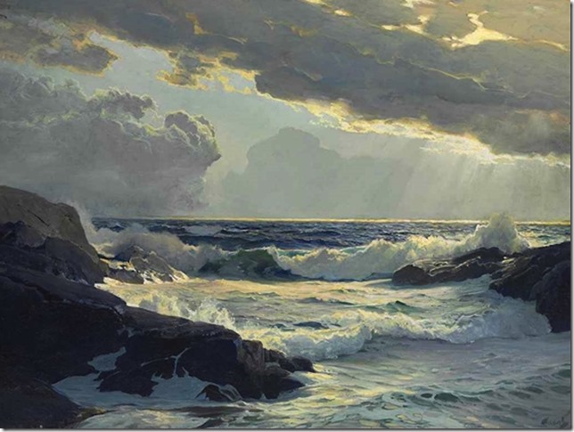 Frederick Judd Waugh, Freshening Breeze, 30 x 40, oc, John S. Newberry, Newberry Fine Art