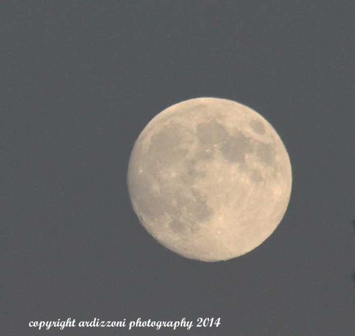 September 7, 2014 Full moon and sunset from Bex