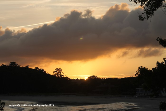 September 9, 2014 sun going down on Magnolia Beach