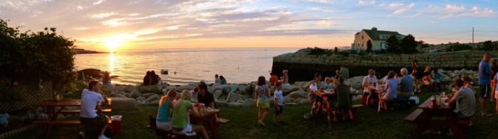 lobster-pool-rockport-panorama sunset ©Kim Smith 2012