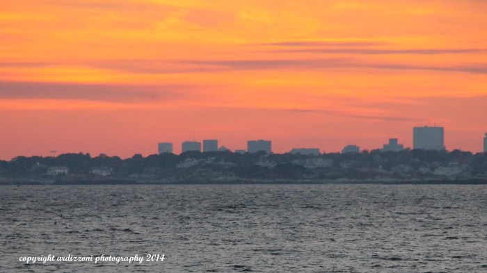 October 20, 2014 sunset over Magnolia plane