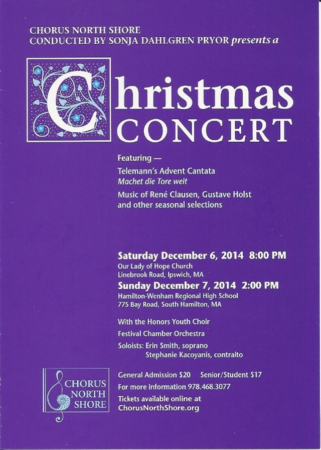 Chorus North Shore Advent Concert