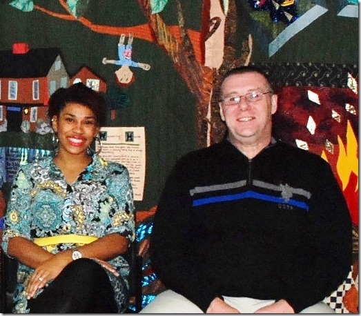 Two students at graduation