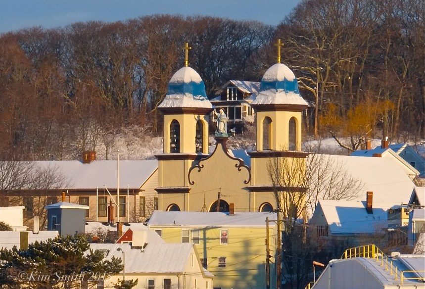Gloucester Our Lady of Good Voyage winter snow ©Kim Smith 2015