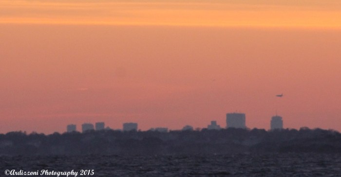 january 1, 2015 cold New Year Day view of Boston