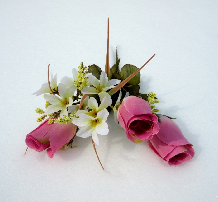 flowers in snow