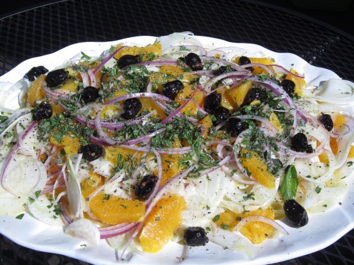 orange and finochio( fennel) salad 104