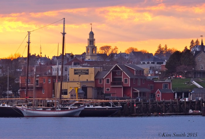Gloucester skyline sunset UU Church Maritime Gloucester ©Kim Smith 2015