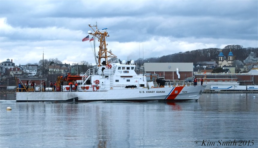 Key Largo Coast Guard Cutter Arrives Gloucester April 21, 2015 ©Kim Smith 2015 -5