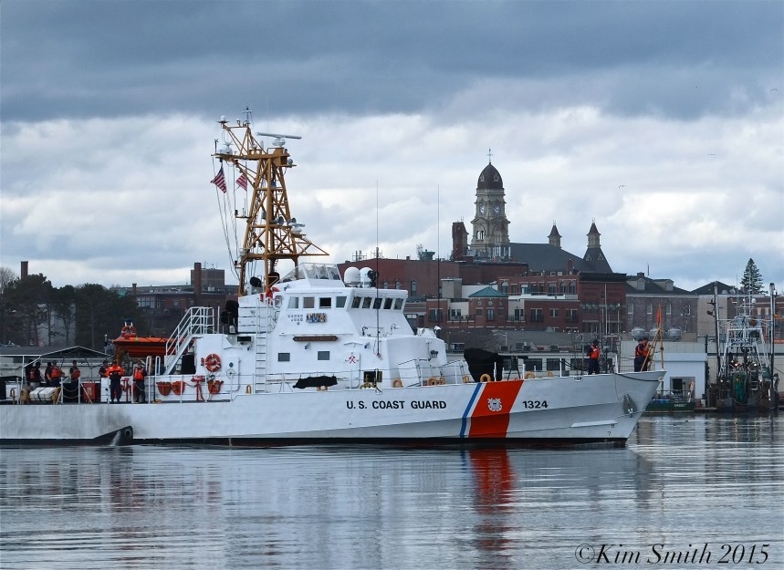 Key Largo Coast Guard Cutter Arrives Gloucester April 21, 2015 ©Kim Smith 2015