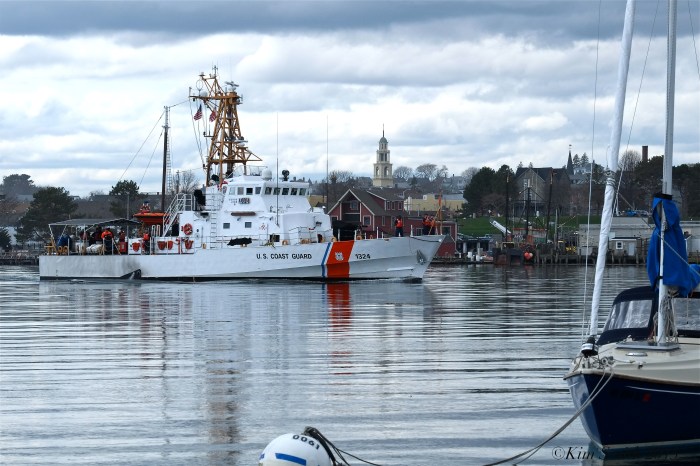 Key Largo Coast Guard Cutter Arrives Gloucester April 21, 2015 Maritime Gloucester ©Kim Smith 2015