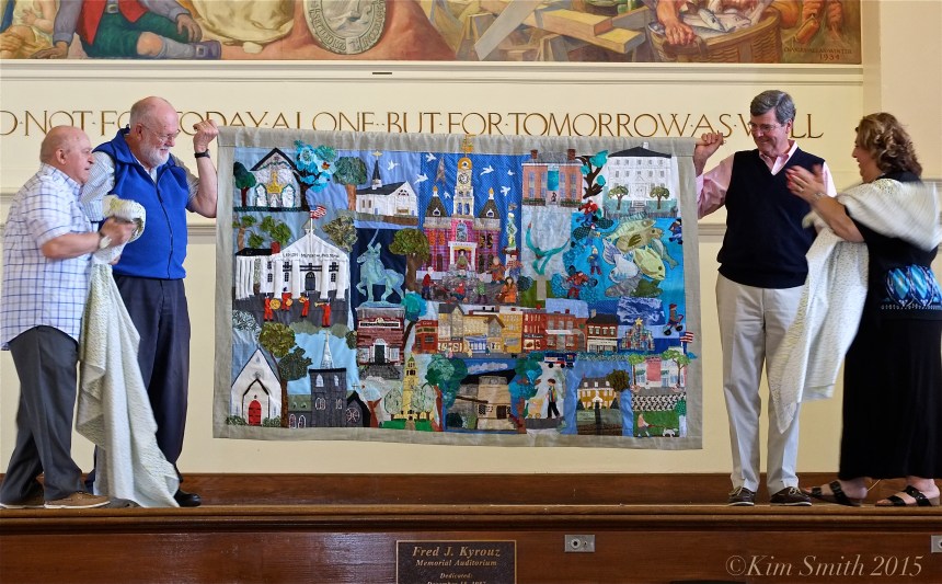 Gloucester Dwontown Quilt Unveiling Juni Van Dyke ©Kim Smith 2015