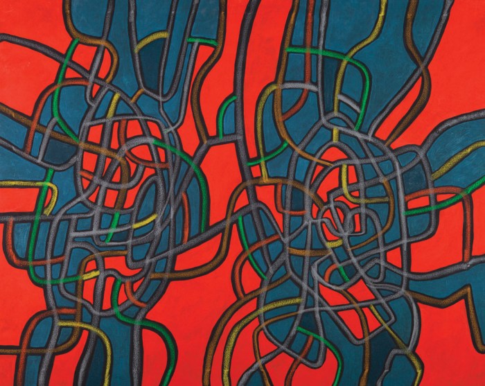 November Tide, 2003, oil and stick on canvas. Collection of the artist.