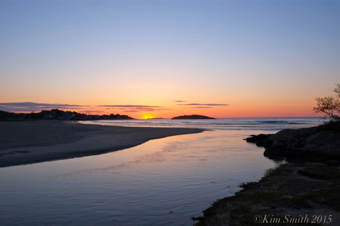 Twin Lights from Good Harbor Beach Sunrise ©Kim Smith 2015