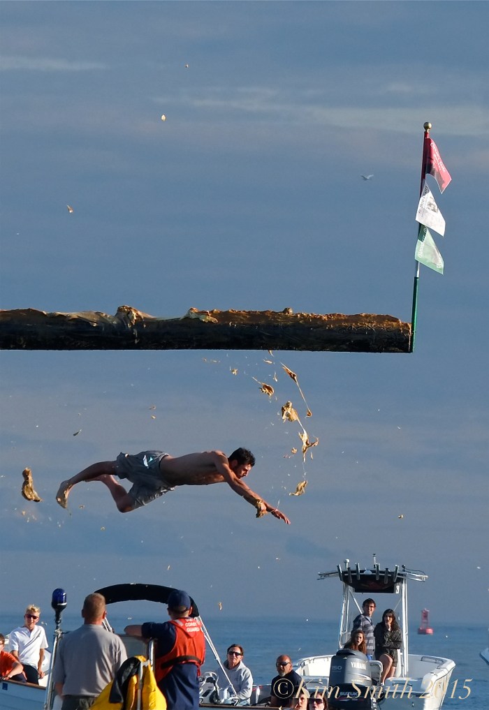 Joe DaSilva Greasy Pole Gloucester  ©Kim Smith 2015