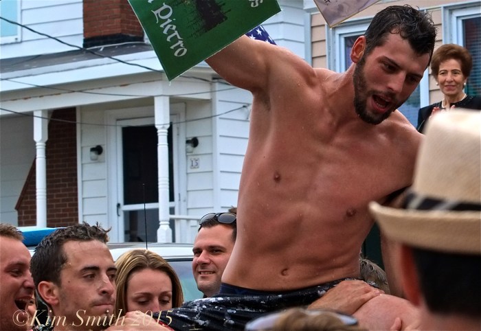 Joey Dasilva Saturday Greasy Pole Champion 2015 -3  ©Kim Smith