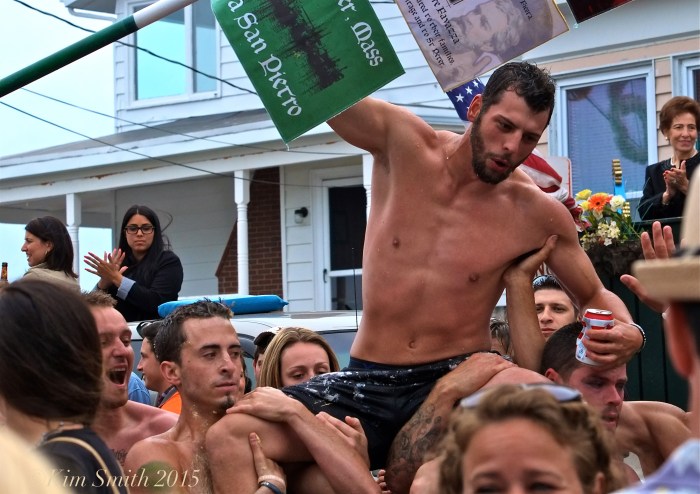 Joey Dasilva Saturday Greasy Pole Champion 2015 -4  ©Kim Smith