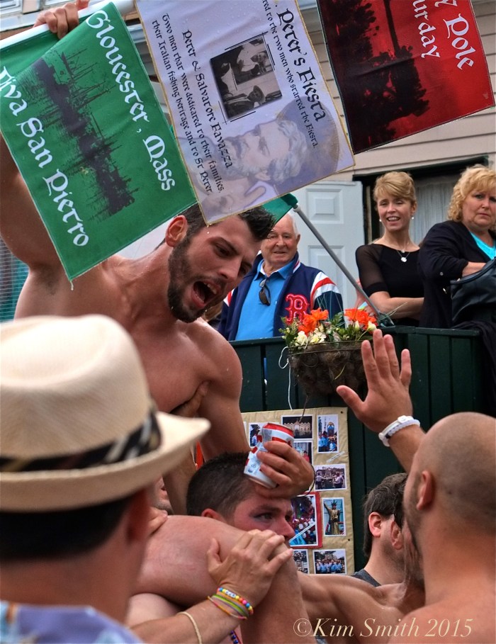 Joey Dasilva Saturday Greasy Pole Champion 2015  -5 ©Kim Smith