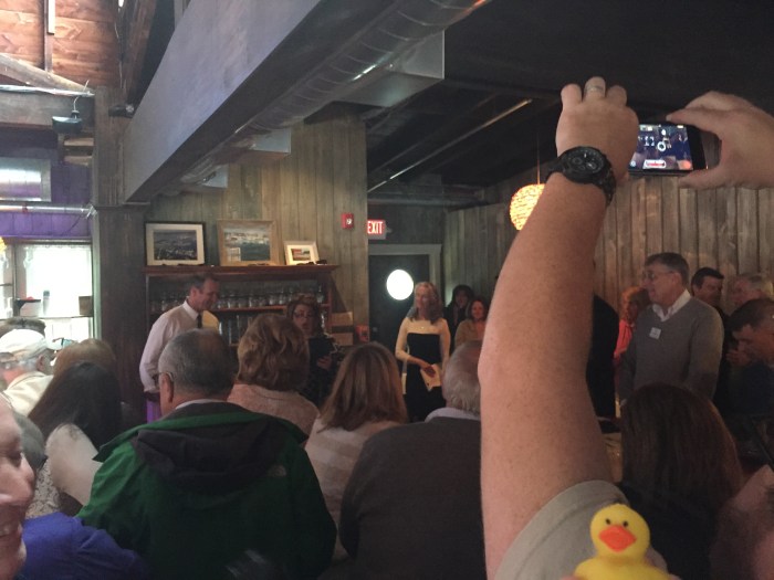 Mayor does an intro. Rubber Duck is all ears.