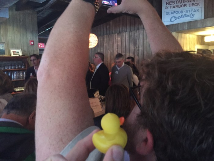 Rubber Duck goes for the wet willie.