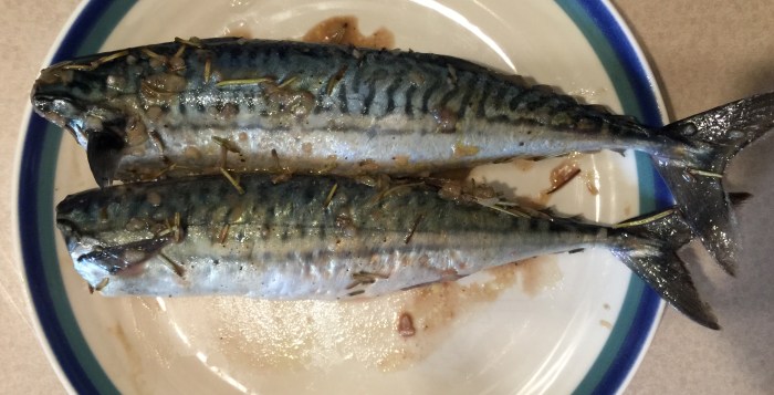 Marinate in olive oil, garlic, rosemary, salt and pepper overnight in a ZipLoc.