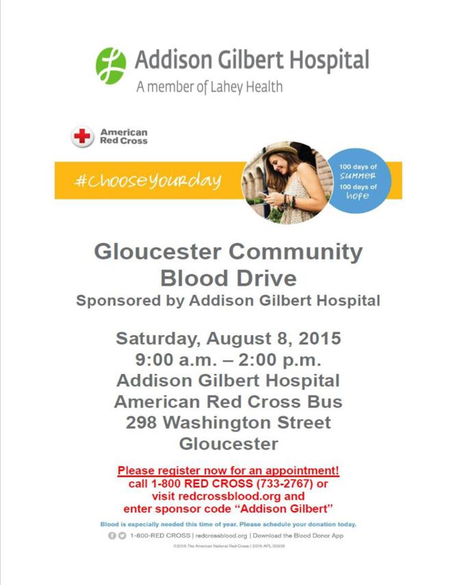 Gloucester Blood Drive 2015