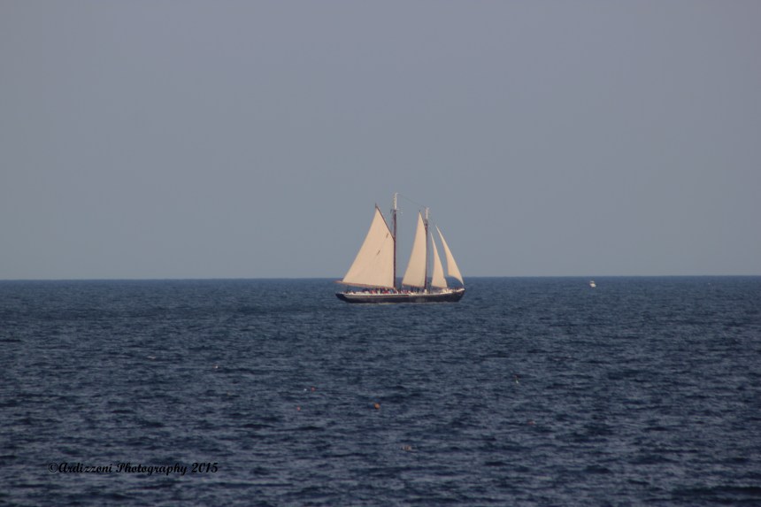 July 17, 2015 Schooner Adventure sailing by Shore Road