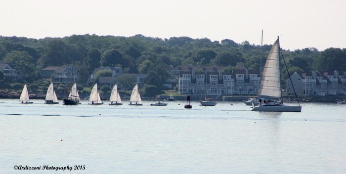 July 29, 2015 sailing on a hazy summer day