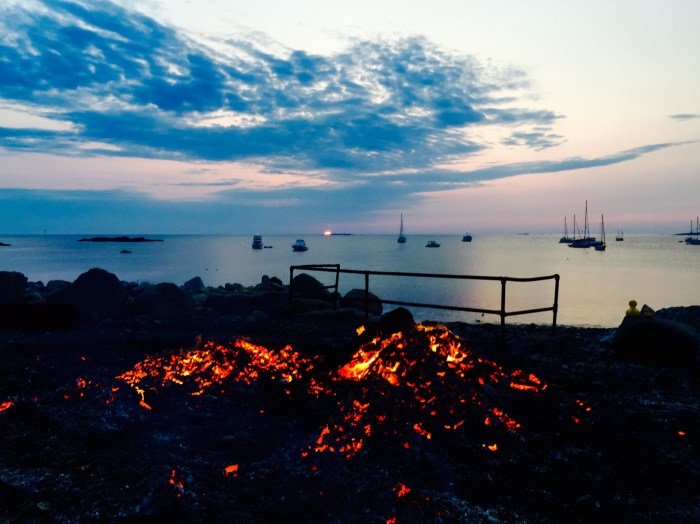 This year it was as hot as ever. You could have roasted a Seaview Farm Grass fed Steer on these coals.