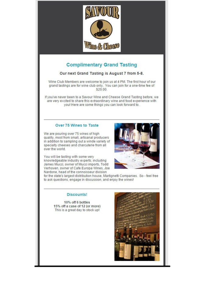 Grand Summer Tasting for the Blog