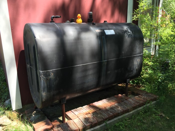 Oil tank soon to be pig roaster.
