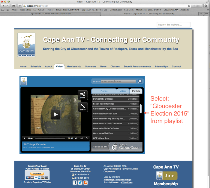 CATV video page