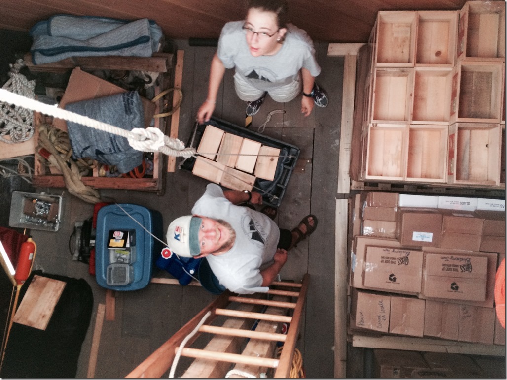 Craig and Natalie in the hold