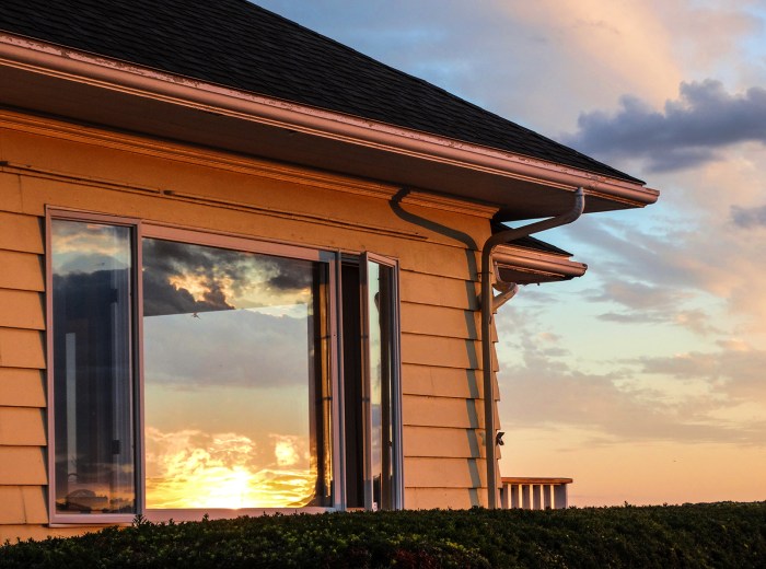 harbor sunset reflection