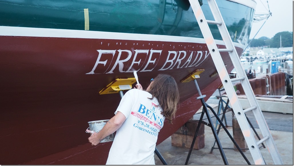 Katherine Richmond paints Free Brady