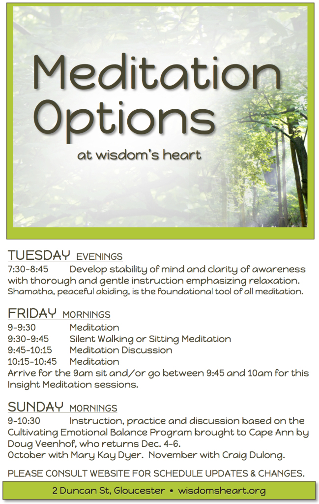 Meditation for all levels.