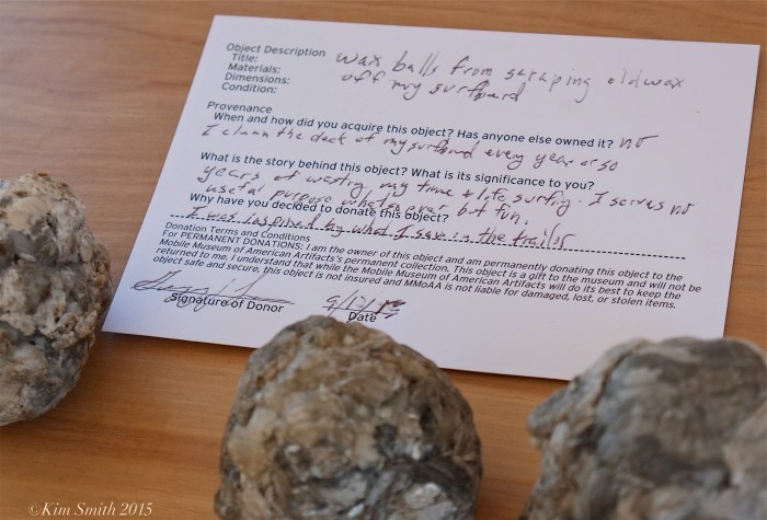 MMoAA surf board wax balls Gloucester ©Kim Smith 2015