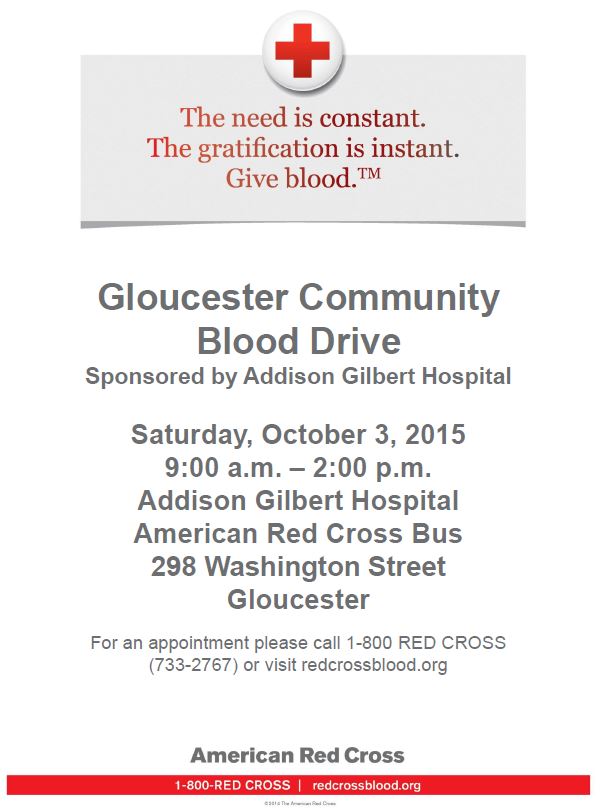 October 3rd Blood Drive