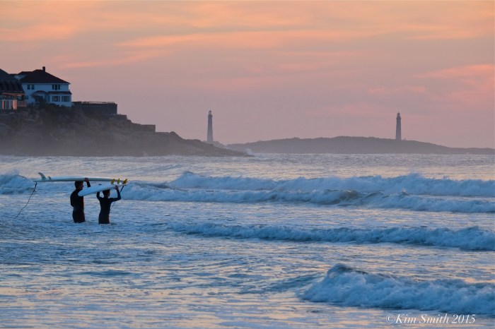 Gloucester Good Harbor Beach surfers ©Kim Smith 2015
