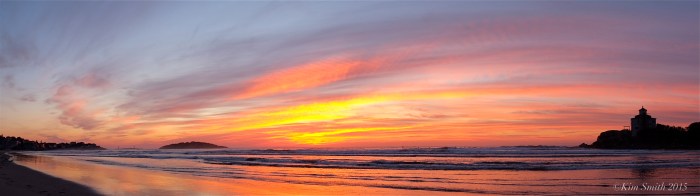 Good Harbor Beach Panorama Sunrise -2 ©Kim Smith 2015