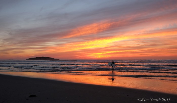 Good Harbor Beach sunrise surfer ©Kim Smith 2015JPG