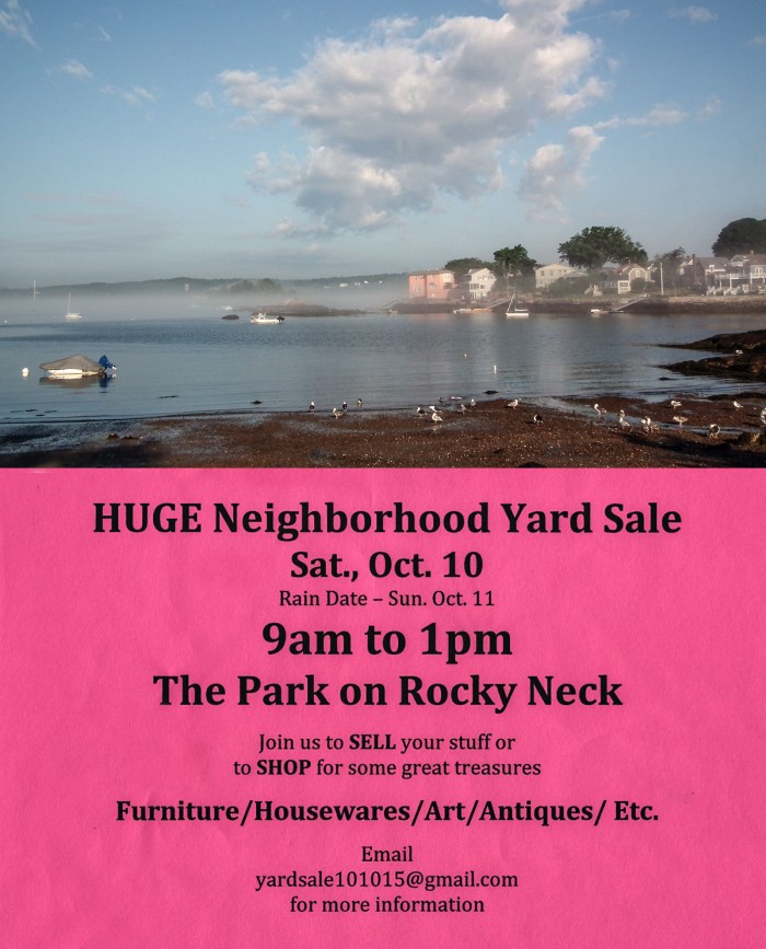 rocky neck yard sale