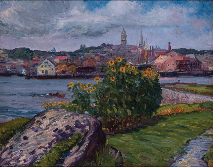 Image: John Sloan (1871-1951), Sunflowers, Rocky Neck, 1914. Oil on canvas. Gift of Alfred Mayor and Martha M. Smith, 2008. [2008.14]